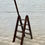Miniatura: Vintage Folding Step Ladder Library Steps Mahogany Wood #D425