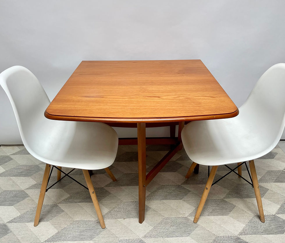 Miniature : Vintage Folding Gate Leg Dining Table Teak