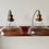 Thumbnail: 2 Vintage Style Glass Pendant Lights