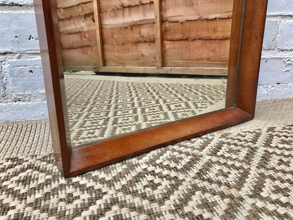 Miniatura: Retro Rectangular Mirror Wood Frame #401