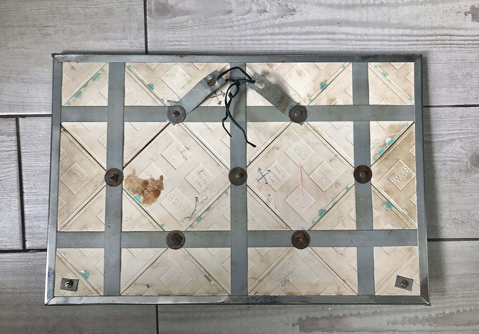 Thumbnail: Vintage Retro Bathroom Mirror with Shelf #344