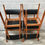 Thumbnail: 4 x Vintage Retro Black Vinyl Dining Chairs Schreiber #647