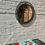 Miniature : Vintage Round Mirror Metal Black German #756
