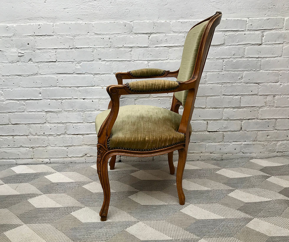 Miniature : French Louis XVI Style Wooden Chair #610