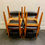 Miniature : Set of 4 Vintage Dining Chairs Black Vinyl #D49