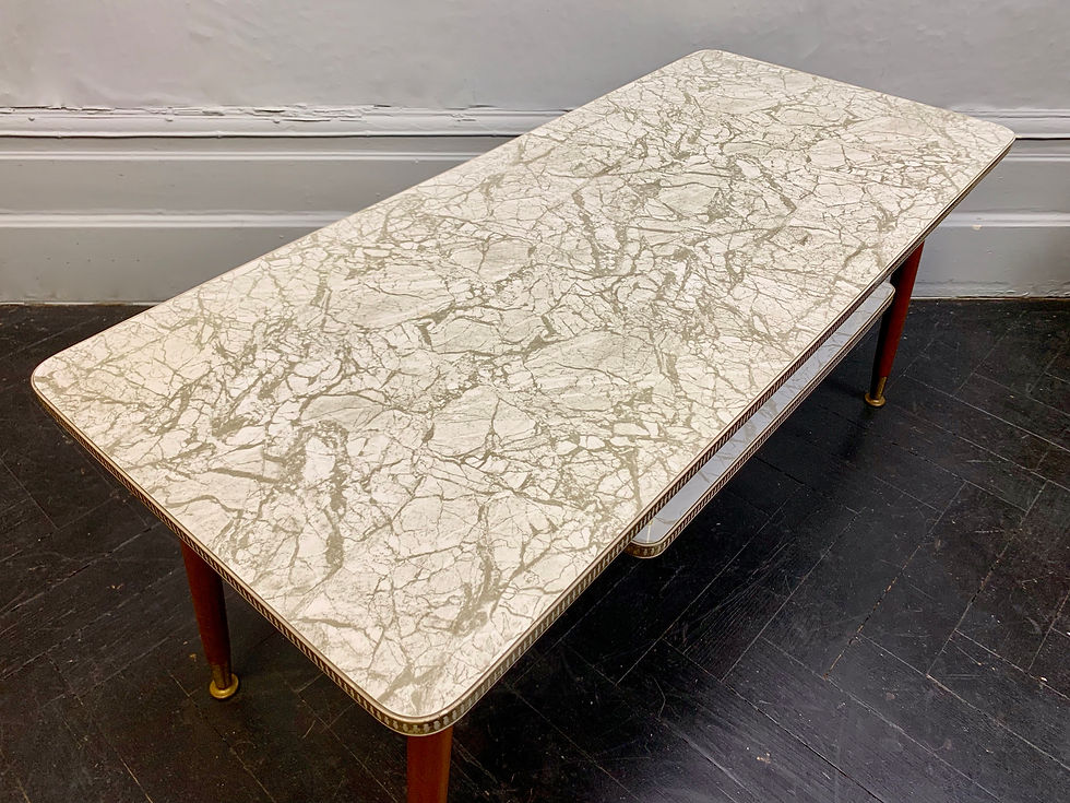 Thumbnail: Vintage Coffee Table With Shelf Formica #D12