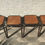 Miniatura: 4 Metal Stools Stacking Vintage Industrial #820