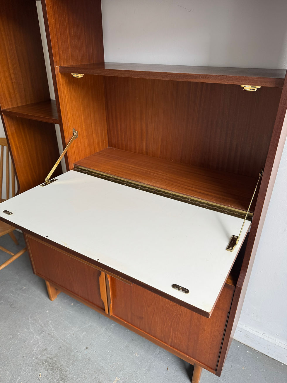 Miniature : Vintage Tall Teak Wall Unit