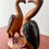 Miniature : Small Wooden African Bird Sculpture detail