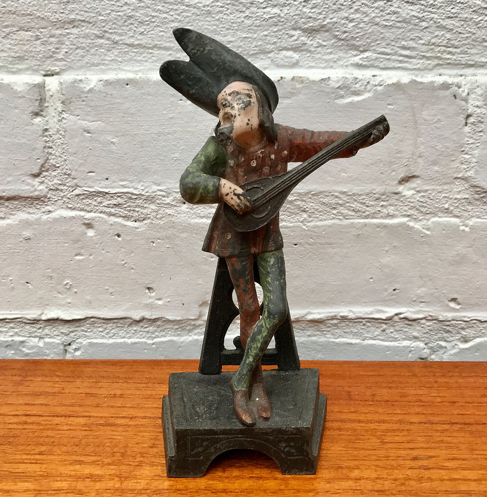 Miniature : Vintage Spelter Musician Figurines Ornaments #390