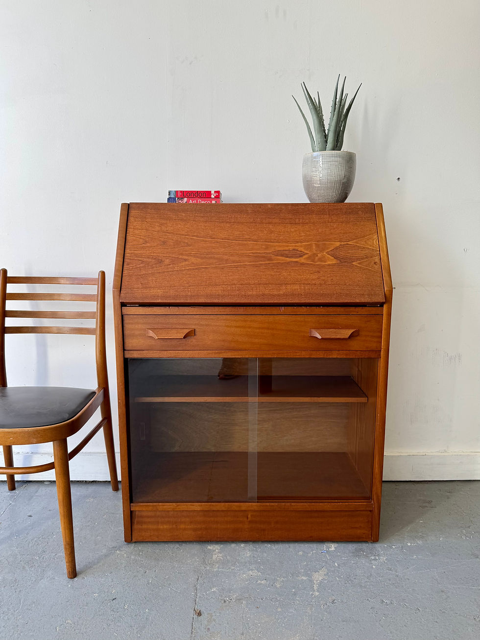 Vintage Bureau Desk with Drawer by Herbert E Gibbs style