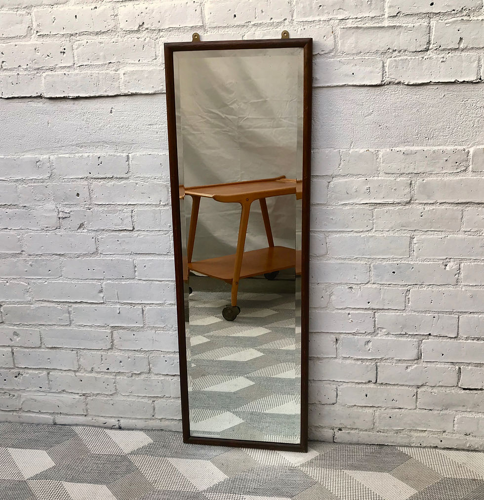 Vintage Retro Mirror Wood Frame #637