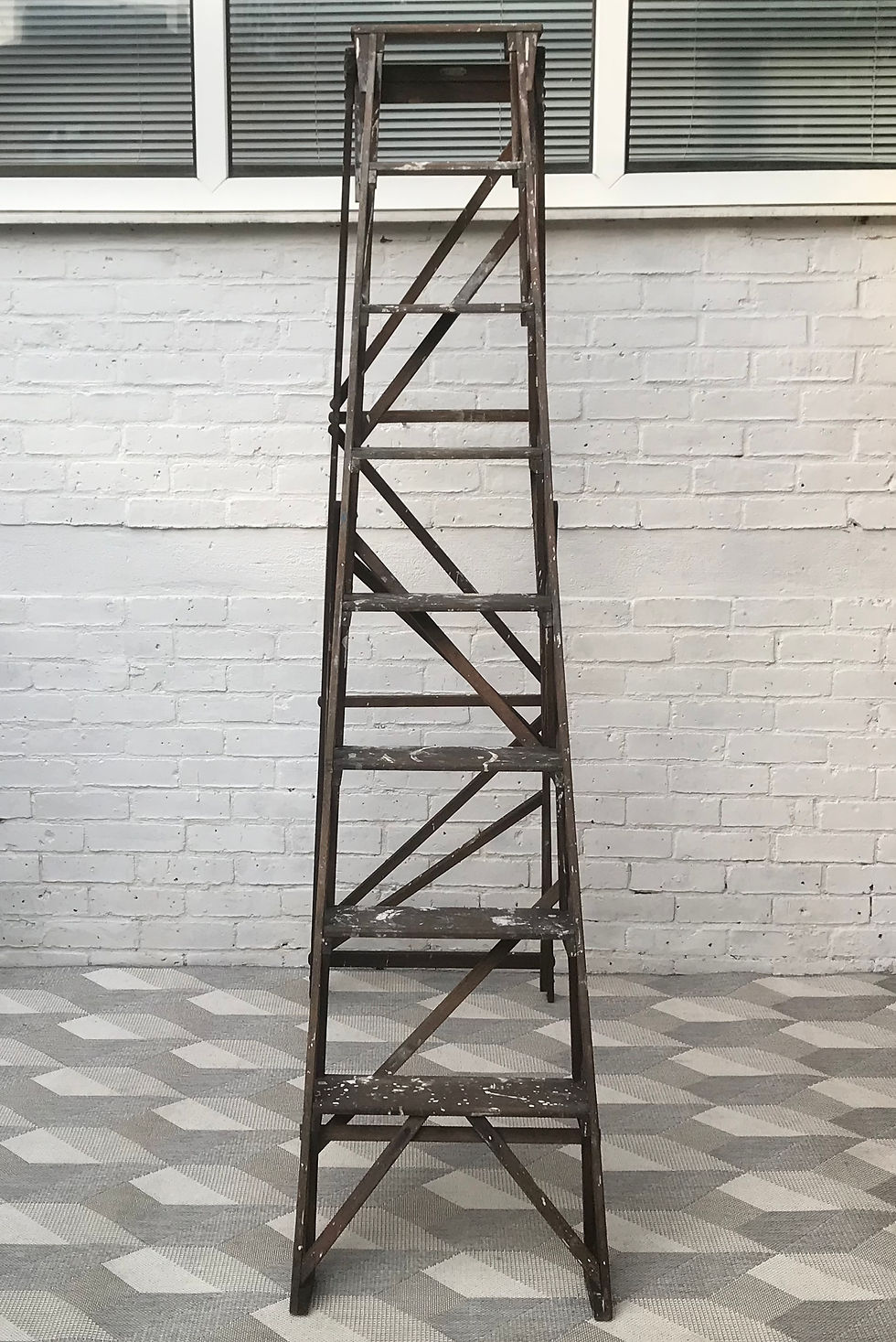 Thumbnail: Vintage Twyford Wooden Ladder Shelf #454