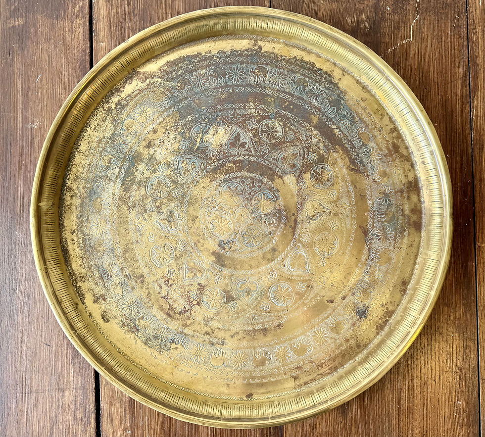 Miniatura: Pair of Large Round Brass Trays