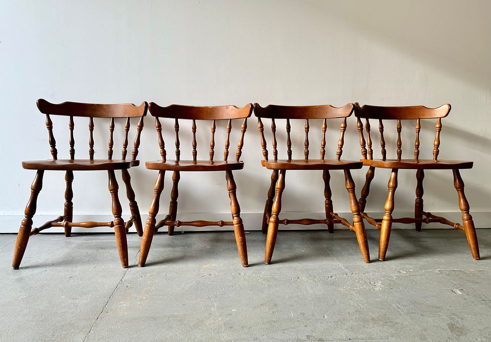 Thumbnail: Set of 4 Vintage Captains Dining Chairs