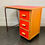 Miniature : Small Vintage Wooden Desk With Drawers Red #D5
