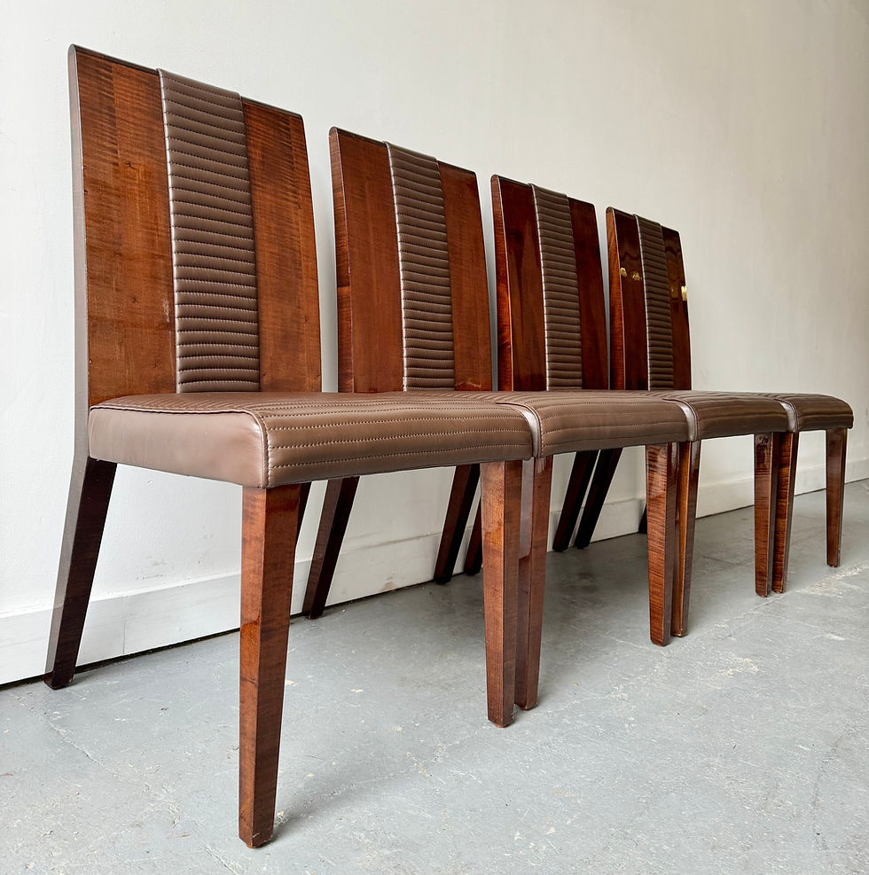Thumbnail: Set of 4 Contemporary Wooden Dining Chairs