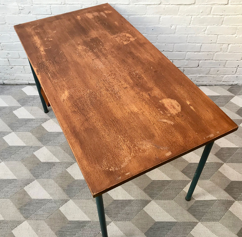 Thumbnail: Vintage Wooden Desk With Drawer #507