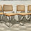 Miniature : Set of 4 Marcel Breuer Chairs Wicker Wood #788