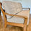 Miniatura: Vintage Oak Wood Sofa Settee Beige #D7