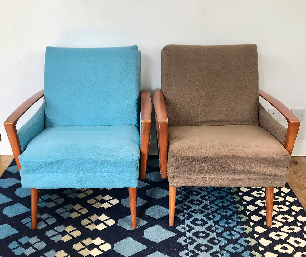 Miniatura: Vintage Retro Armchair Blue #634