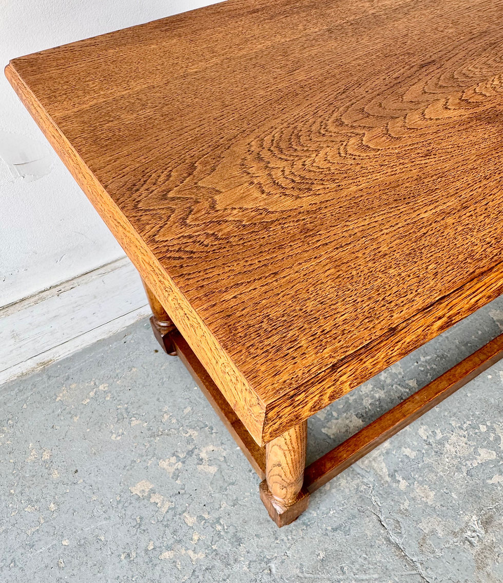 Miniatura: Vintage Oak Coffee Table Traditional Farmhouse Style