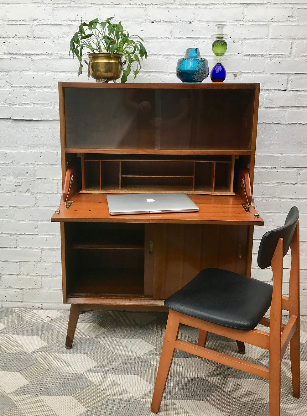 Miniatura: Mid Century Retro Bureau Desk Cabinet #657