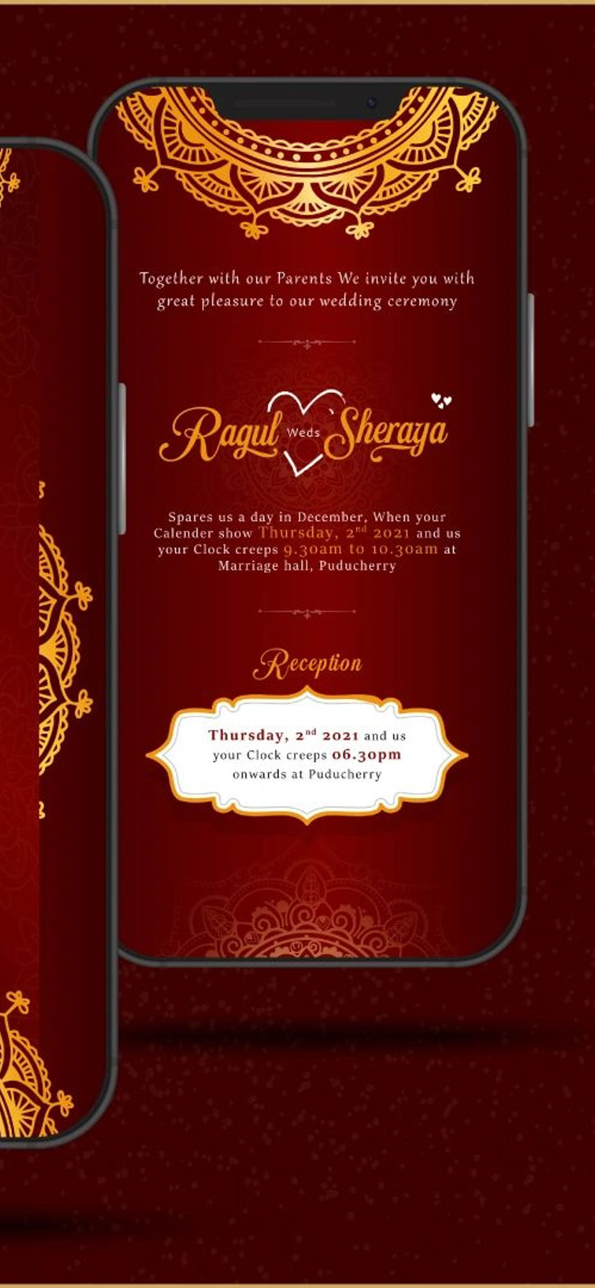 Wedding Traditional e-Card | Inspire studio | Template ID EC01