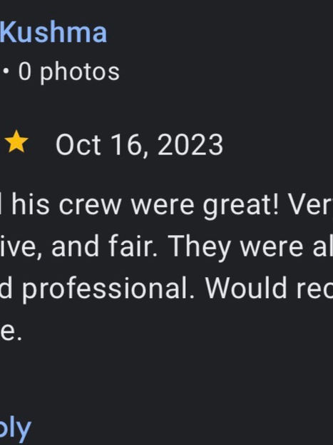 Google review Wakefield roof replacement