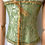 Thumbnail: Vintage Green Damask Boned Corset Top