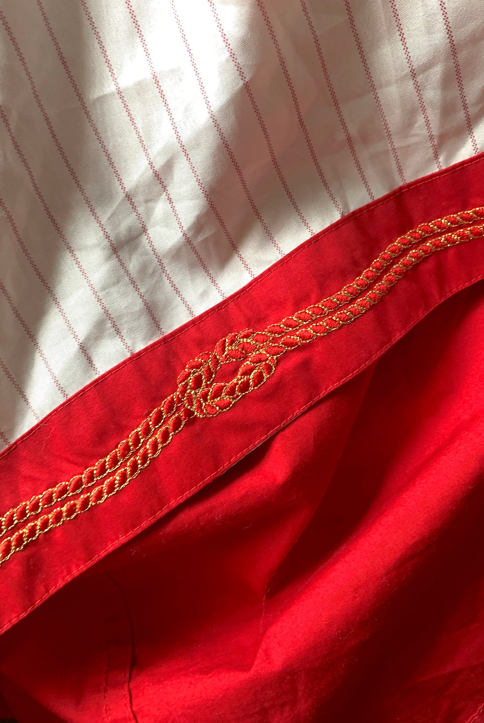 Thumbnail: Italian Vintage Red Trench Coat with Nautical Details