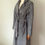 Thumbnail: Vintage 1970s Genuine SUEDE Grey Quilted Trench With Belt