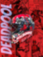 Deadpool Custom Goalie Mask Airbrush Design