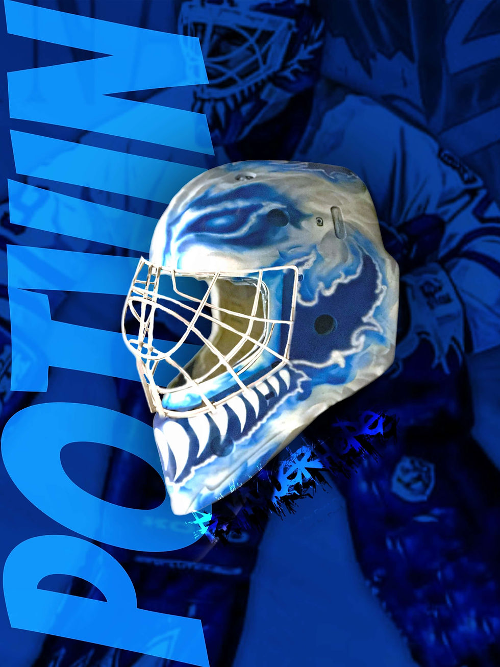 Potvin Evolved Custom Goalie Mask Airbrush Design