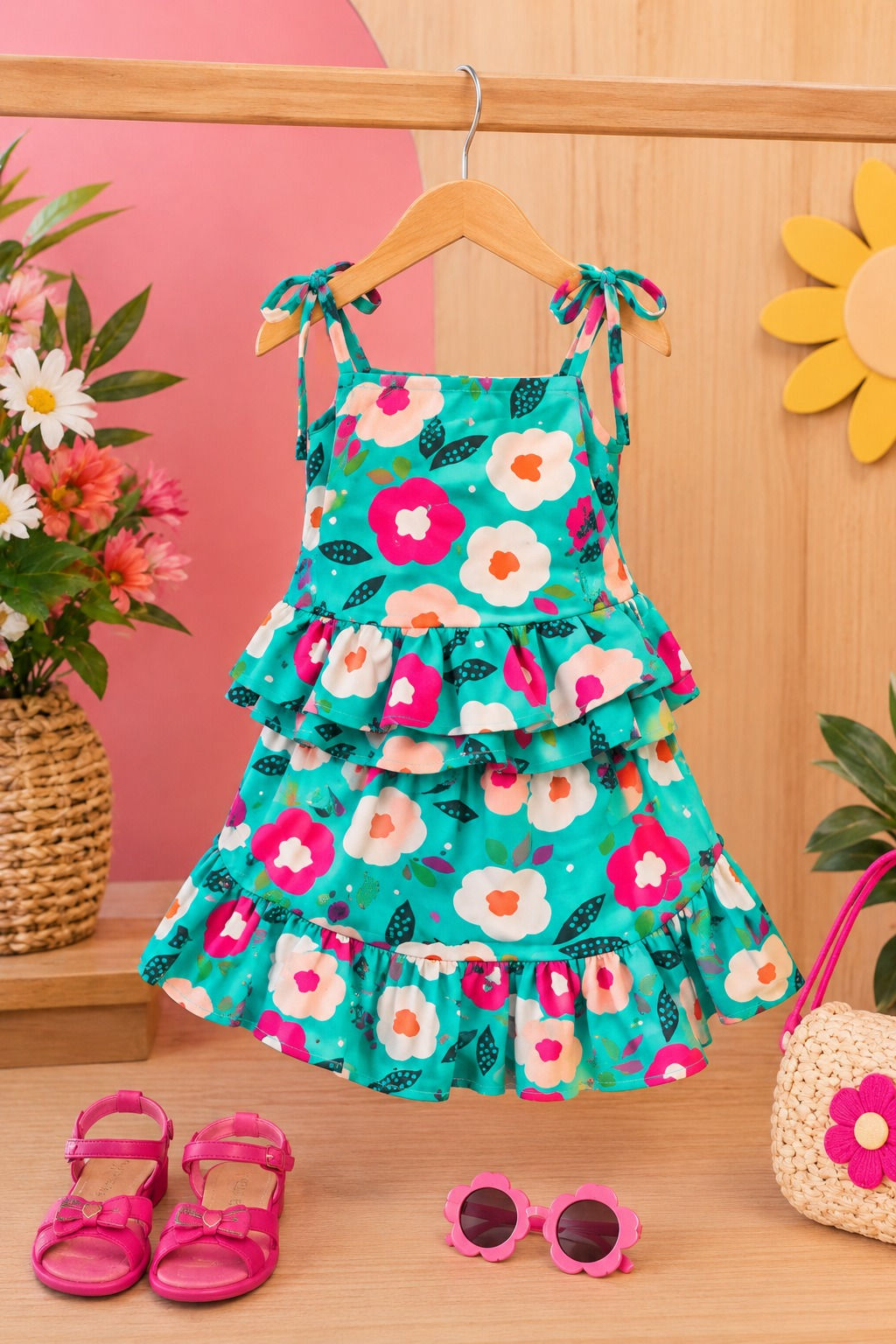 Conjunto Babado Florido - Feminino