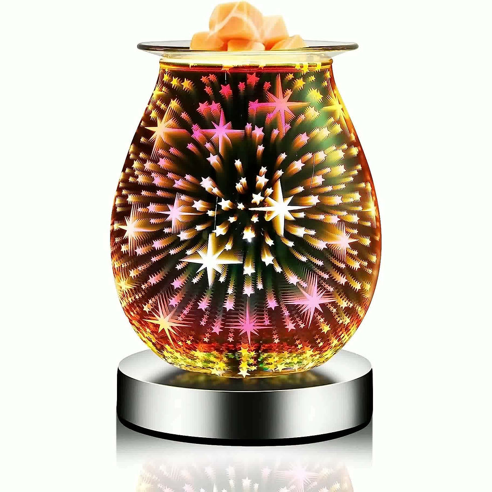 Miniature : 3D Glass Electric Aromatherapy Wax Warmer - Perfect for Office, Bedroom & Living