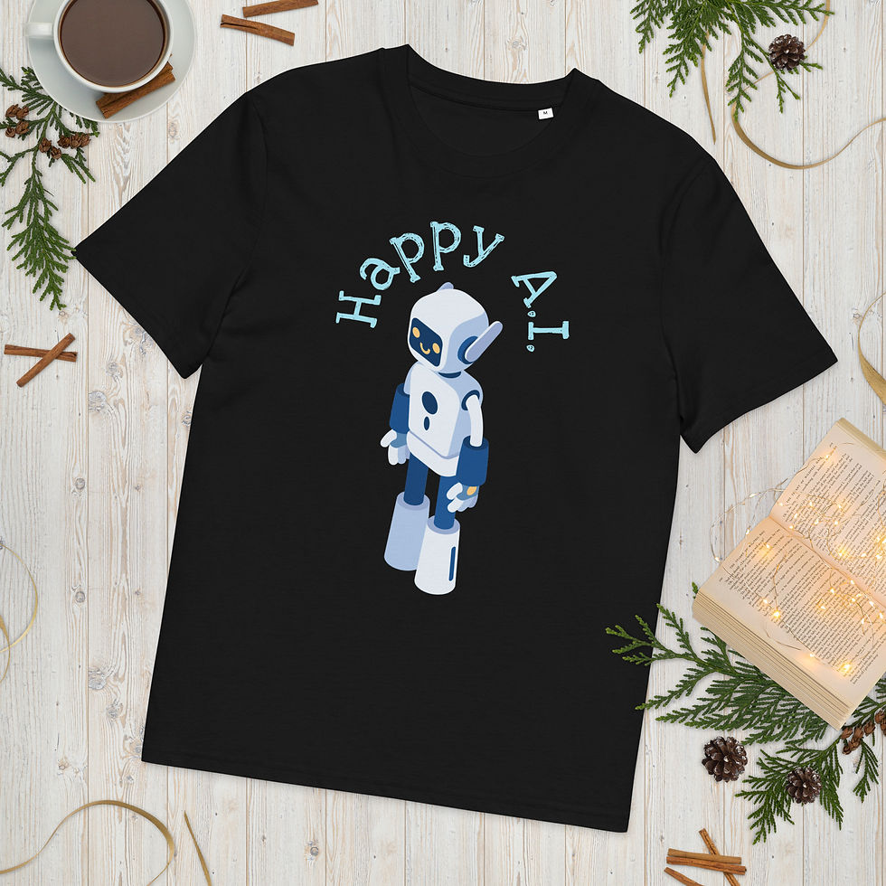 Thumbnail: Happy A.I. Unisex organic cotton t-shirt