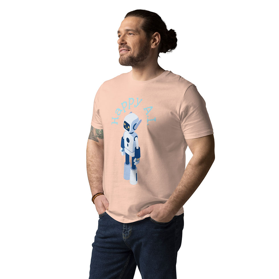 Thumbnail: Happy A.I. Unisex organic cotton t-shirt