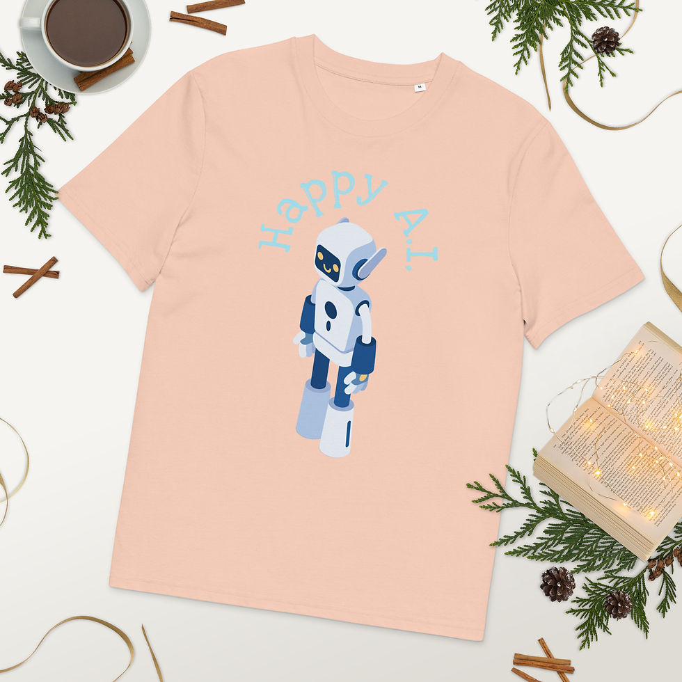 Thumbnail: Happy A.I. Unisex organic cotton t-shirt