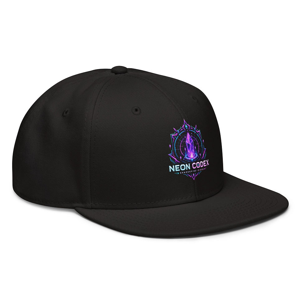 Thumbnail: Get First Page Neon Codex ShardSpire Game Snapback Hat