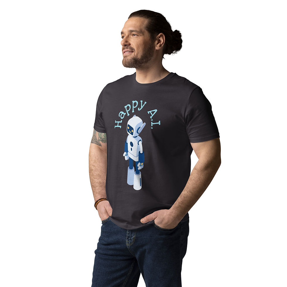 Thumbnail: Happy A.I. Unisex organic cotton t-shirt