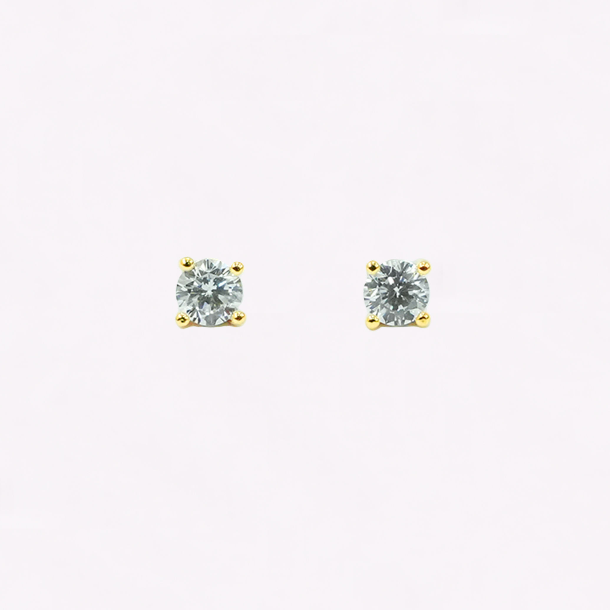 Classy Solitaire Sparkle Studs
