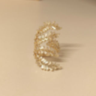 Crystal Leaf Ring