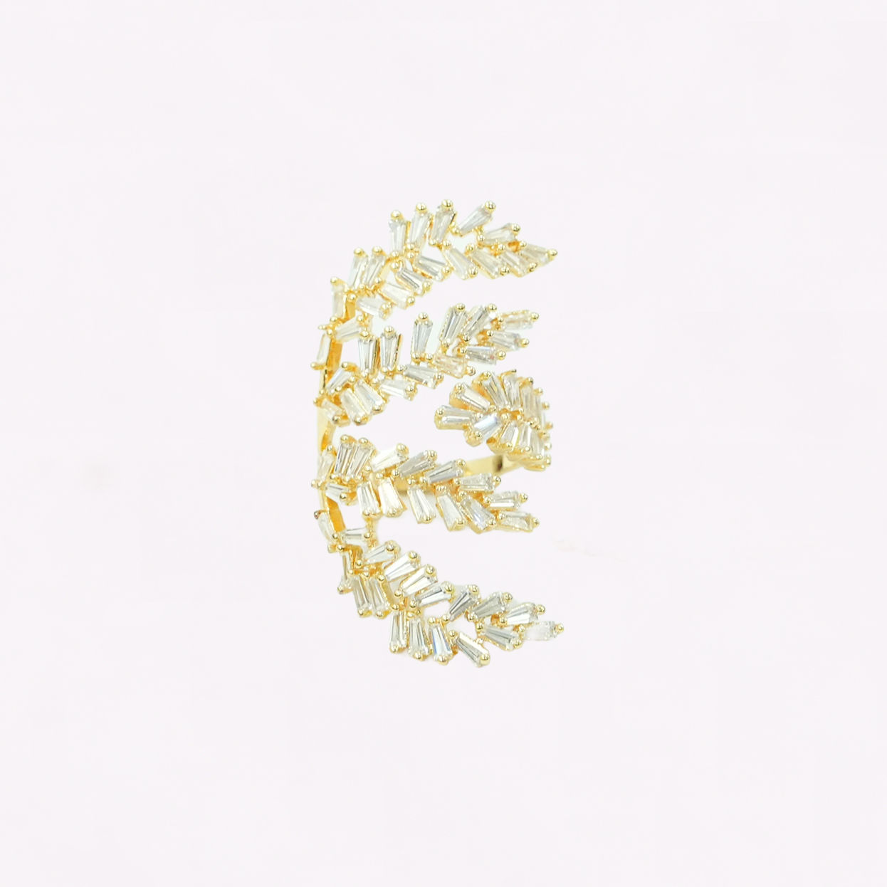 Crystal Leaf Ring
