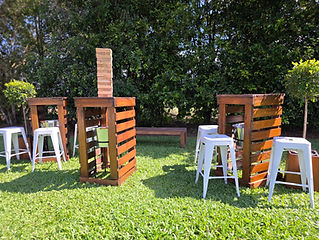 Pallet bar event tables hire