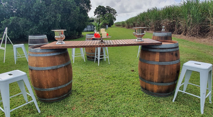 barrel bar table hire cassowary coast