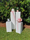 White wedding plinth rentals Innisfail