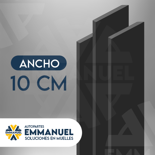 Barras de muelles de 10 cm de ancho diferentes largos y espesores