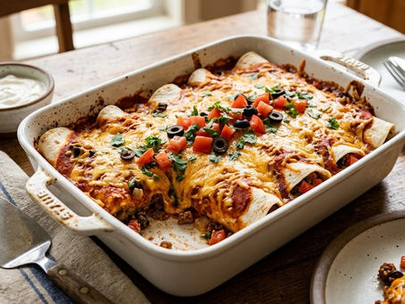 Easy Beef Enchilada Bake
