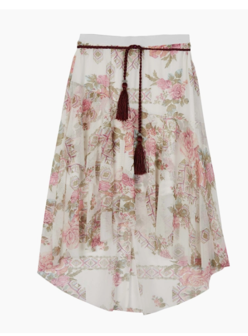 Asym Ruffle Hi-low Skirt